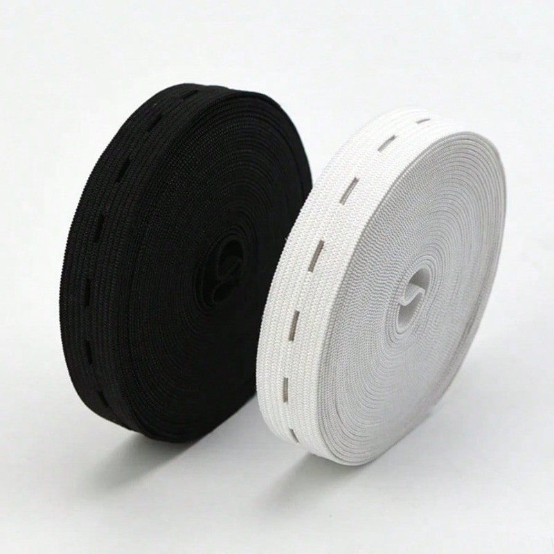 3M 2.5CM Nút Đan Dây Đàn Hồi Cao Su Dây Đàn Hồi Thích Hợp Cho Tự Làm May Quần Áo Quần Phụ Kiện