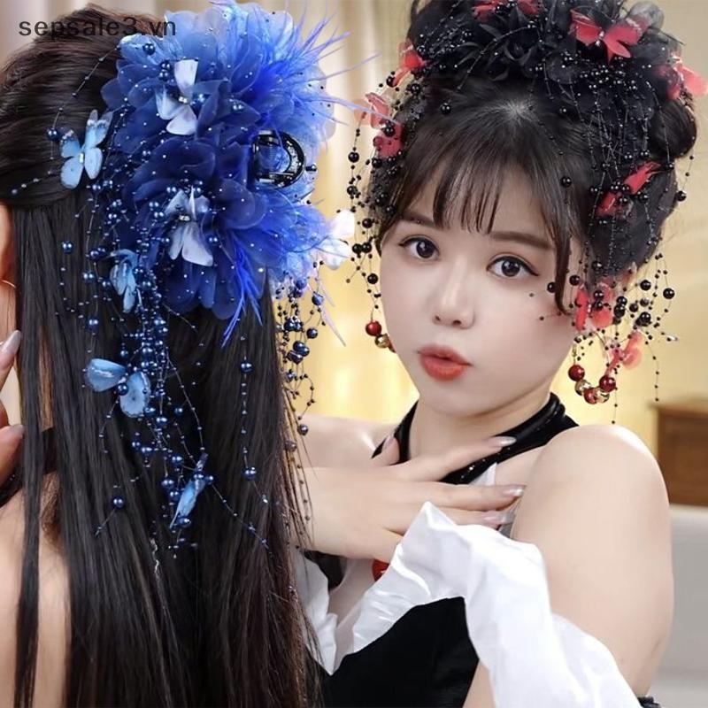 # VN # Fashion Fairy sel Hair Claw Kẹp Tính Khí Lưới Móng Vuốt Hoa Kẹp Nữ Mũ Phụ Kiện Tóc.