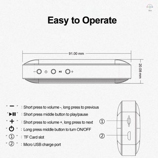 Hilivn) Loa Bluetooth không dây di động AEC BT209 Hộp âm thanh âm nhạc có túi phong cách Mini có micrô Hỗ trợ thẻ TF