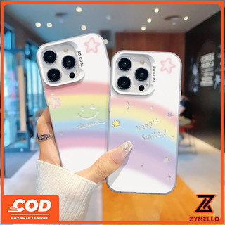 Ốp Lưng Cho OPPO Reno 15F Reno 14F Reno 14 Pro Reno 13F 5G Reno12 F Reno 12 Reno11 F Reno 10 Pro Reno 8T Reno 8Z Reno 7Z Reno 8 Vỏ Điện Thoại TPU Chống Sốc Nụ Cười Cầu Vồng Đơn Giản