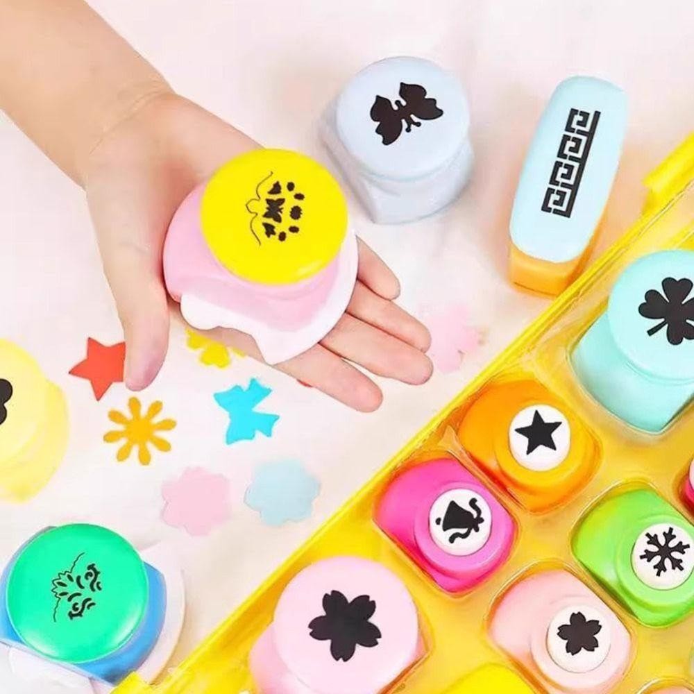 THFENG DIY Puncher Craft Set, Bộ hình dạng đục lỗ thủ công bằng nhựa thủ công cho trẻ em, Hot với hộp lưu trữ Dự án DIY Kích thước nhỏ cho trẻ em từ sáu tuổi trở lên