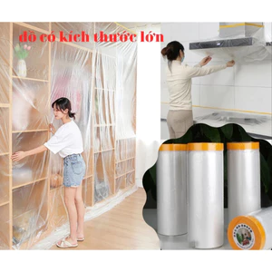 Nilon che bụi đa năng, bọc hàng, che chắn sơn, che đồ, bảo vệ nội thất, bọc hàng, Có một đầu dán-GIOVA
