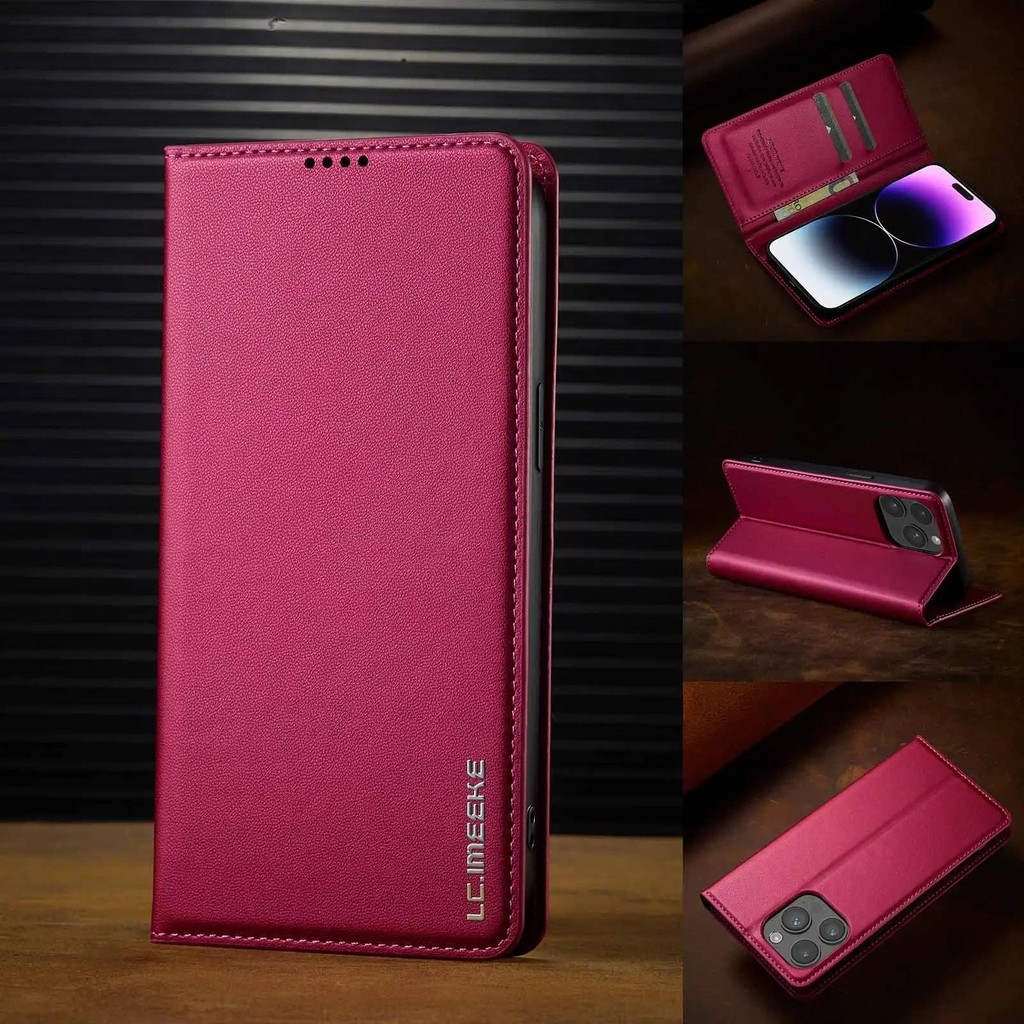 Ví Da Lật Có Giá Đỡ Thẻ Chân Đế Cho iPhone 16 Pro Max 15 14 Plus 13 12 Mini 11 XSMax XR X 78 SE 2020 2022 Vỏ Bảo Vệ