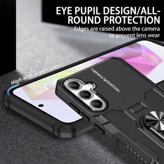 Dành Cho Samsung A35 5G Ốp điện thoại PC Cứng Lưng Mềm TPU Edge Bảo Vệ Camera Nhẫn Giá Đỡ Chân Đế Chống Sốc Mỏng Bao Da