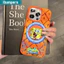 ibumpers Ốp Lưng iPhone Dễ Thương Spongebob Hài Hước Họa Tiết Da Màu Cam Ốp Điện Thoại Dày Dặn Silicon Mềm Chống Sốc Chống Bẩn Cho Iphone 16 15 14 12 13 11 Pro Max IP 7 8 Plus X XS XR