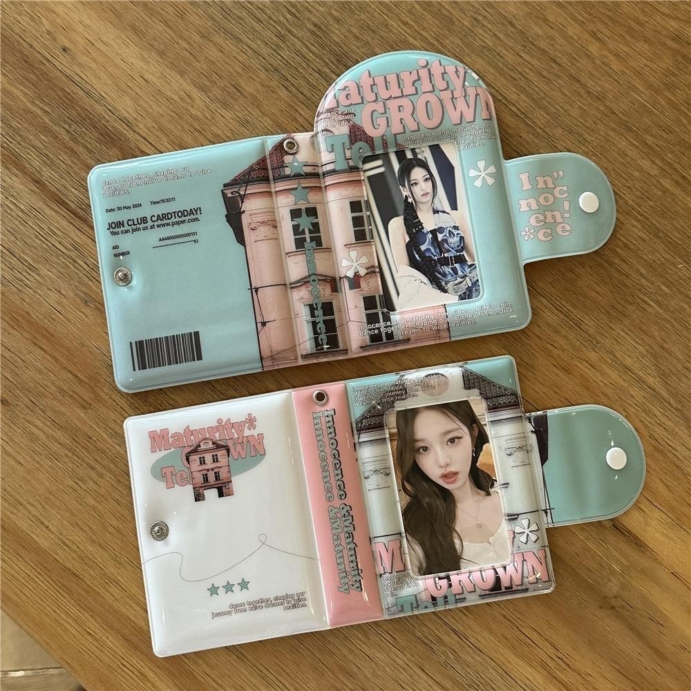 Juic Photocard Binder, Album Thẻ Mini Phong Cách Nhật Bản, Dễ Thương Với 16 Trang Bên Trong 3 Inch PVC Bưu Thiếp Sách Unisex