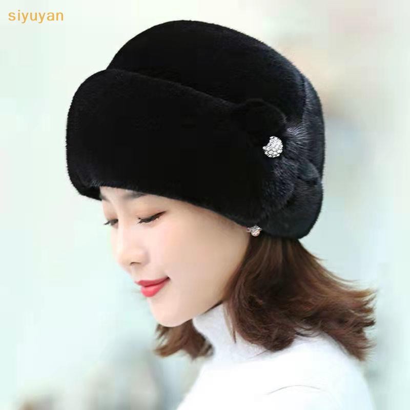 Siyuyan Thời Trang Thường Ngày Mới Mũ Mũ Thời Trang Ấm Áp Mũ Da Mũ Đầu VN