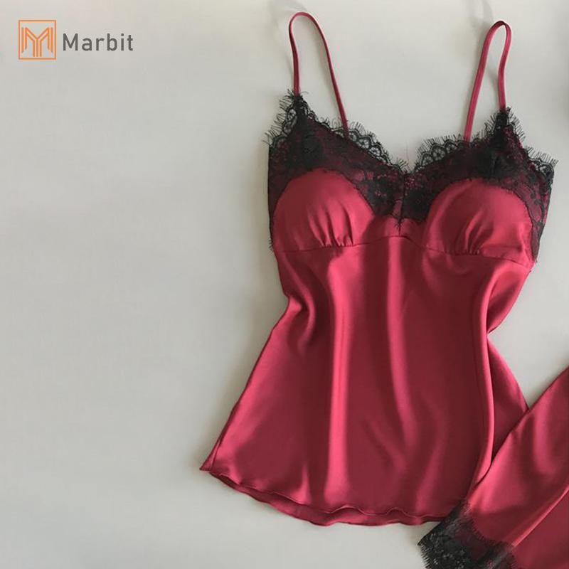 Marbit Ren Gợi Cảm Bộ Đồ Ngủ Phù Hợp Với Nữ Cổ Chữ V Đồ Ngủ Quần Lót Thường Ngày Váy Ngủ Mới
