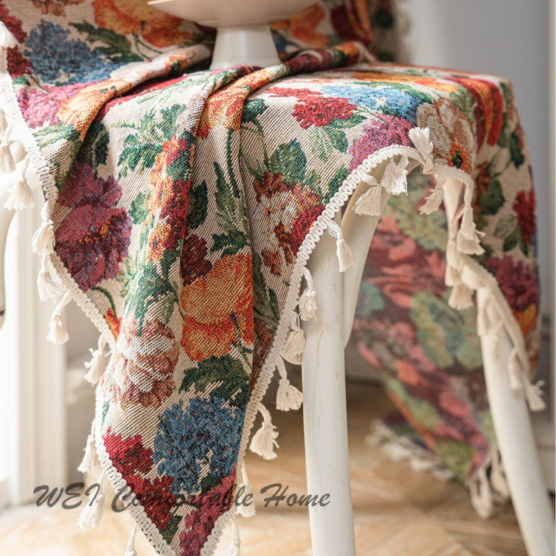 Rèm cửa thành phẩm cổ điển kiểu Pháp Rèm Cửa cách nhiệt che nắng đầy đủ Jacquard Đỏ rèm cửa phòng khách phòng ngủ