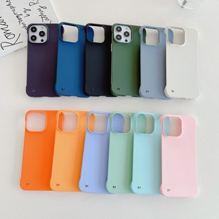 Ốp điện thoại không khung nhựa cứng màu kẹo cho iPhone 16 15 14 Plus 13 12 11 Pro XS Max XR X Cover
