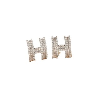 đây chuyển nhượng bạc nữ S925 chính kim Viện moissanite cao cấp trong cách điện bông tai cao cấp chữ H S62