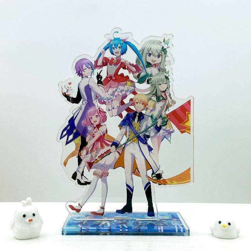 Dự án 12cm Sekai Giai đoạn đầy màu sắc Acrylic Standees Hatsune Miku, Kagamine Rin & Len và các bức tượng nhỏ lấy cảm hứng từ Kamiyama - Món quà lý tưởng cho người hâm mộ