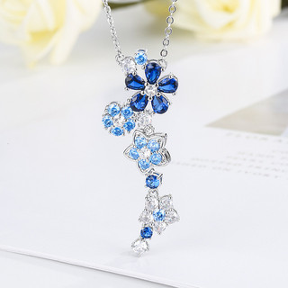 Châu Âu Mỹ ins Phong Cách Mới Kim Cương Xanh Zircon Hoa Phù Hợp Với Nữ