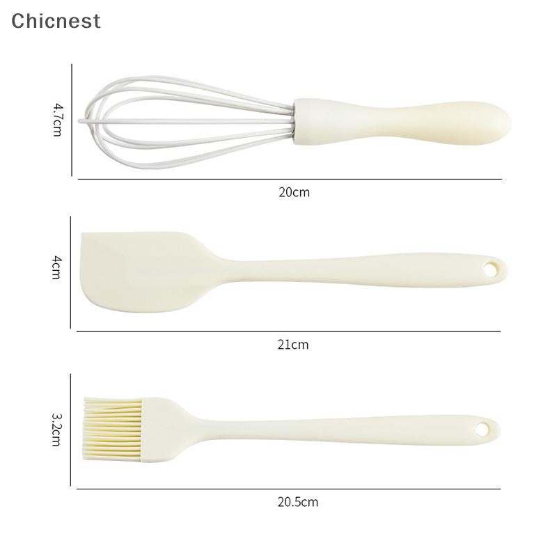 [Chc] 3 Bộ Nướng Bánh Silicon Cấp Thực Phẩm Chịu Nhiệt Kem Cạo Trứng Đánh Mỡ Bàn Chải Dụng Cụ Nướng Bánh Nhà Bếp [VN]