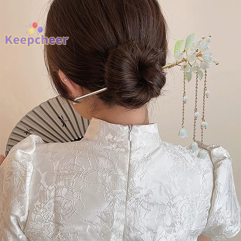 [Keepcheer] Kẹp tóc cổ điển Trung Quốc dành cho nữ Kẹp tóc thủ công tươi mát Phụ kiện trang sức quyến rũ Đồ trang sức Đồ trang trí tóc [Mới]
