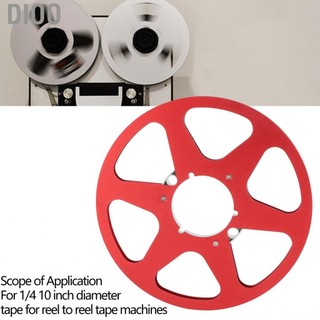Dioo Cuộn trống 1/4 10 inch Băng thấp Tiếng ồn thấp chắc chắn bằng hợp kim Aluminum Open Muff Machine Phần 6 lỗ cho phụ kiện ghi âm (màu đỏ)