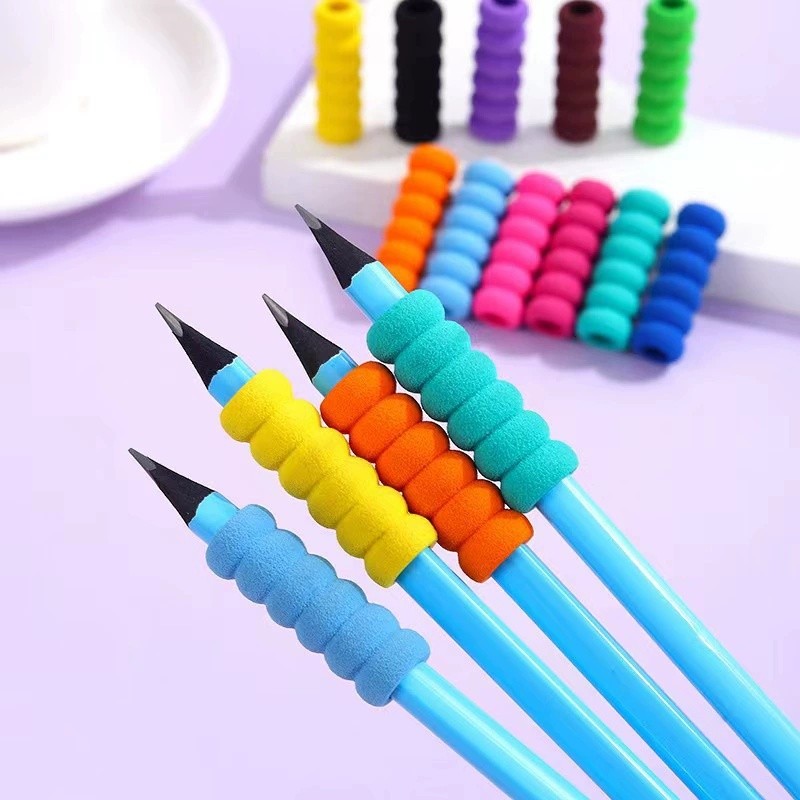 2 / 5 Chiếc Màu Sáng Tạo Lốp Bền EVA Đựng Bút Chì Ngón Tay Trẻ Em Chống Mòn Bút Tay