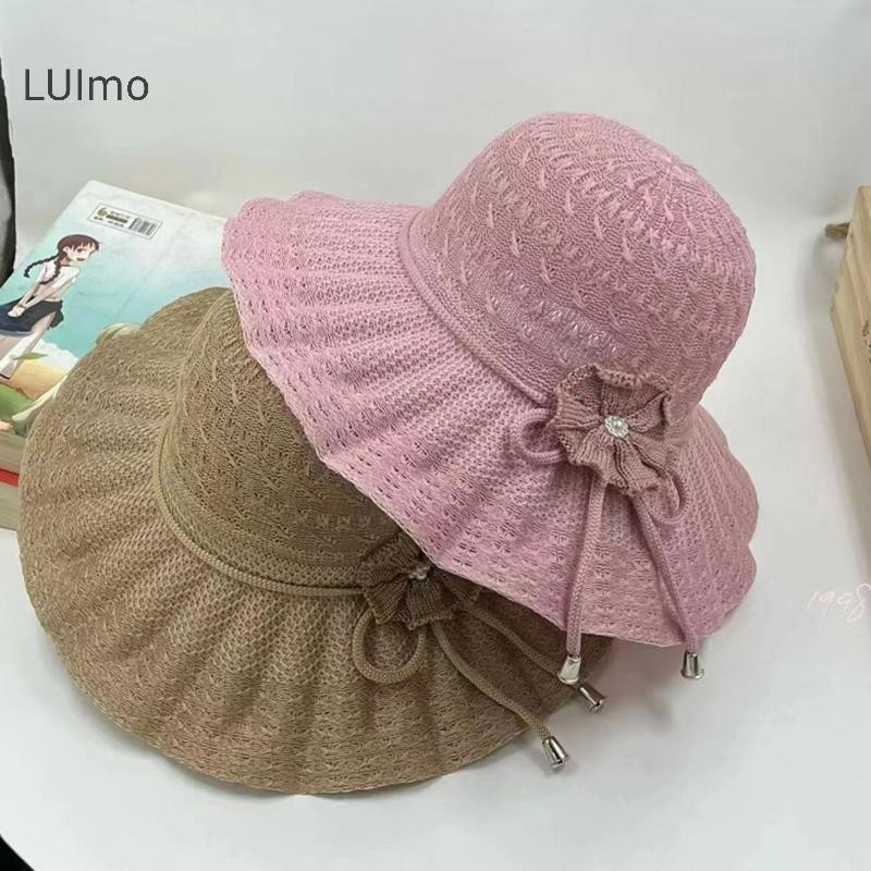 LUImo Vành Rộng Chống Tia UV Mũ Rơm Thời Trang Thường Ngày Thoáng Khí Đi Biển Mũ Xô Mũ Mùa Hè Mũ Chống Nắng SBS