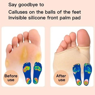Gel Silicon Nửa Đế Nam Nữ Metatarsal Miếng Lót Giày Cao Gót Nửa Tổ Ong Thoáng Khí Giày Giảm Độ Ẩm Xẻ Chân Trước Miếng Lót