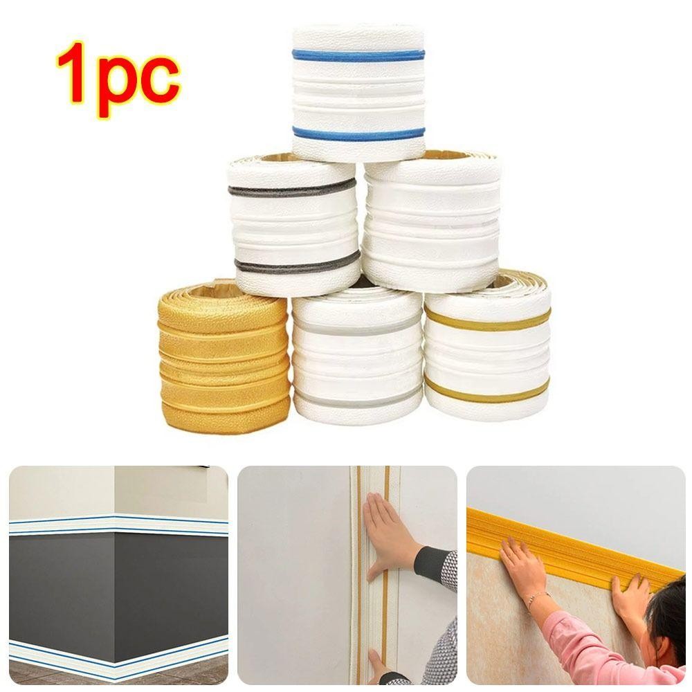 Miếng dán viền xốp XPE 230x14cm, dây ốp chân tường dày tự dính chống nước, di động, trang trí nội thất