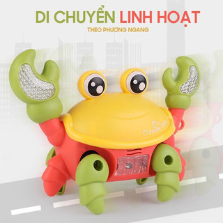 Đồ Chơi Con Cua Chạy Pin – Có Nhạc và Đèn Phát Sáng, Cua Bò Ngang Vui Nhộn Cho Bé