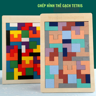Thẻ Gạch Ghép Gỗ Phát Triển Tư Duy Cho Bé, Đồ Chơi Rèn Luyện Trí Tuệ Sáng Tạo Cho Trẻ Em