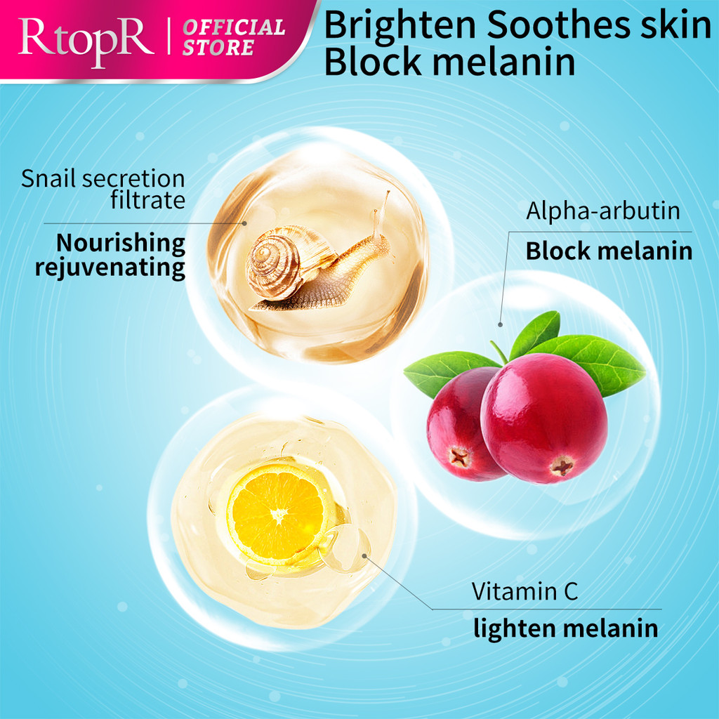 Ảnh Serum Dưỡng Da Trắng Da RtopR Chiết Xuất Ốc Sên/Vitamin C Chống Nếp Nhăn Săn Chắc Và Trẻ Hóa Làn Da Hiệu Quả Vitamin C Brightening 20ML 4