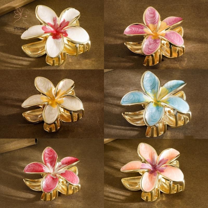 HNKMP Hợp Kim Gradient Dầu Thả Hoa Lily Phụ Kiện Tóc Đa Năng Cho Mùa Hè Đi Biển cation Mũ Phụ Kiện Tóc Dễ Thương Cho Bé Gái.