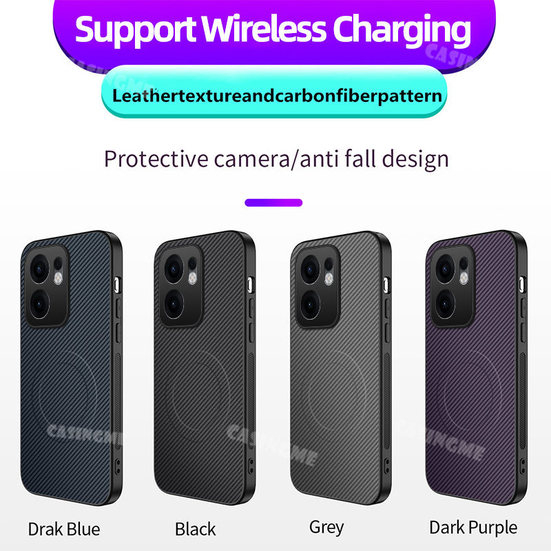 Dành Cho OPPO Reno 13 F 5G 2025 Họa Tiết Sợi Carbon Từ Tính Ốp Lưng Điện Thoại OPPO Reno13F Reno 13 Reno13 F Reno 13F 13 Reno 5G 2025 Chống Sốc Da Bảo Vệ Mặt Sau C