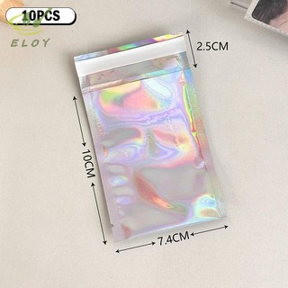 [ELOY] 10 Túi Nhựa Nhỏ Laser Tự Dán Cho Túi Đựng Trang Sức Trang Sức Màn Hình Trong Suốt Quà Tặng Bao Bì Túi Bảo Quản VN