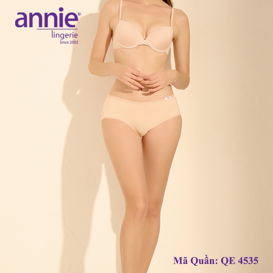 Combo 5 quần lót nữ thun lạnh lưng cao annie QE4535 mềm mại, thoáng mát, vải lót cotton thấm hút