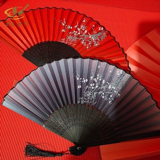 [ELOY] Quạt gấp phong cách Trung Quốc cổ điển Quạt cầm tay Shank Quạt khiêu vũ cổ điển có sel Elegent Quạt nữ Trang trí nội thất VN
