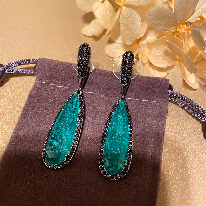 Bông tai sang trọng thả nước Zircon sang trọng thời trang