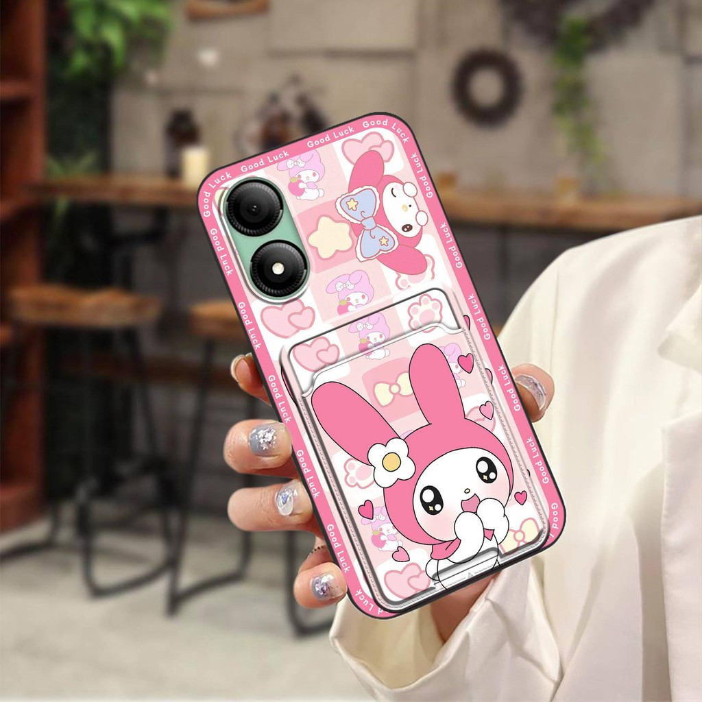 Ốp Mềm Chống Bụi Bẩn Ốp lưng ZTE Blade A33s Túi Đựng Thẻ Graffiti Hoạt Hình Ốp Lưng Chống Bụi TPU Chống Thấm Nước Dễ Thương Bền Tay Thẻ Thiết Kế Thời Trang Vỏ Bảo Vệ