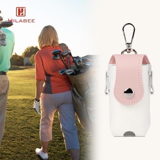 HILABEE Golf Ball Eo Túi Cho 2 Quả Bóng Golf Có Giá Đỡ Tee Quà Tặng Cao Cấp Nhỏ Tiện Lợi Cho Nữ Nam Có Khóa Túi
