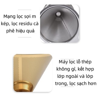 Phễu Lọc Cà Phê Inox Cao Cấp, Có Thể Tái Sử Dụng, An Toàn Cho Sức Khỏe, Lọc Cà Phê Trà Hiệu Quả