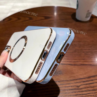 Ốp lưng Realme Note 60 Note 60X Vỏ mạ điện màu trơn siêu mỏng Realme Note60 X Note60X có vòng từ tính Vỏ điện thoại sạc không dây