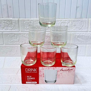 [Giá Xưởng] Bộ 12 Ly Thủy Tinh Bầu Lùn Cẩm Đạt 225ml– 22003 Uống Trà, Nước Ngọt, Sang Trọng, Đẹp Mắt