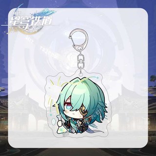 Anaxagoras Móc khóa Anime móc chìa khóa nam thanh ray ngôi sao honkai cho Nữ Móc Khóa Acrylic hình kawaii sáng tạo thời