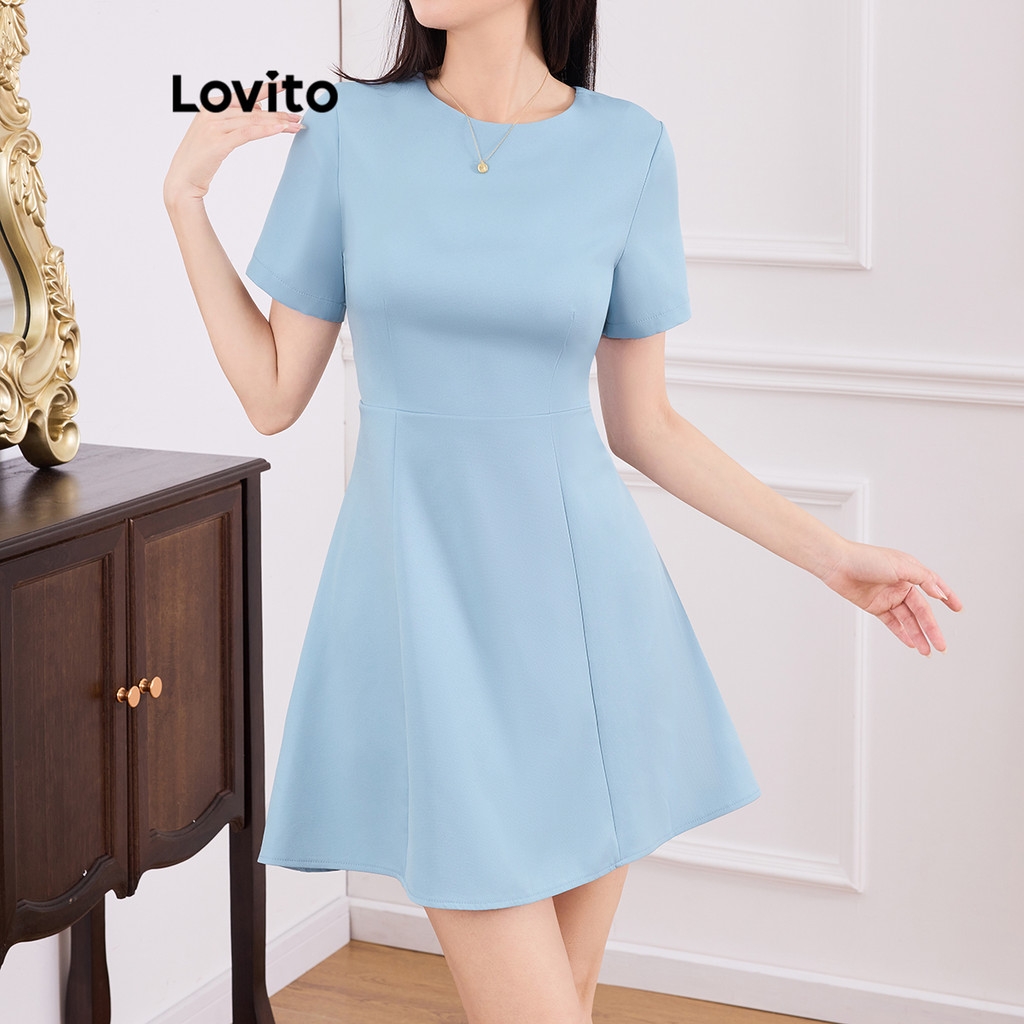 Lovito Váy dây kéo rách trơn thông thường dành cho nữ L121AD1089 ...