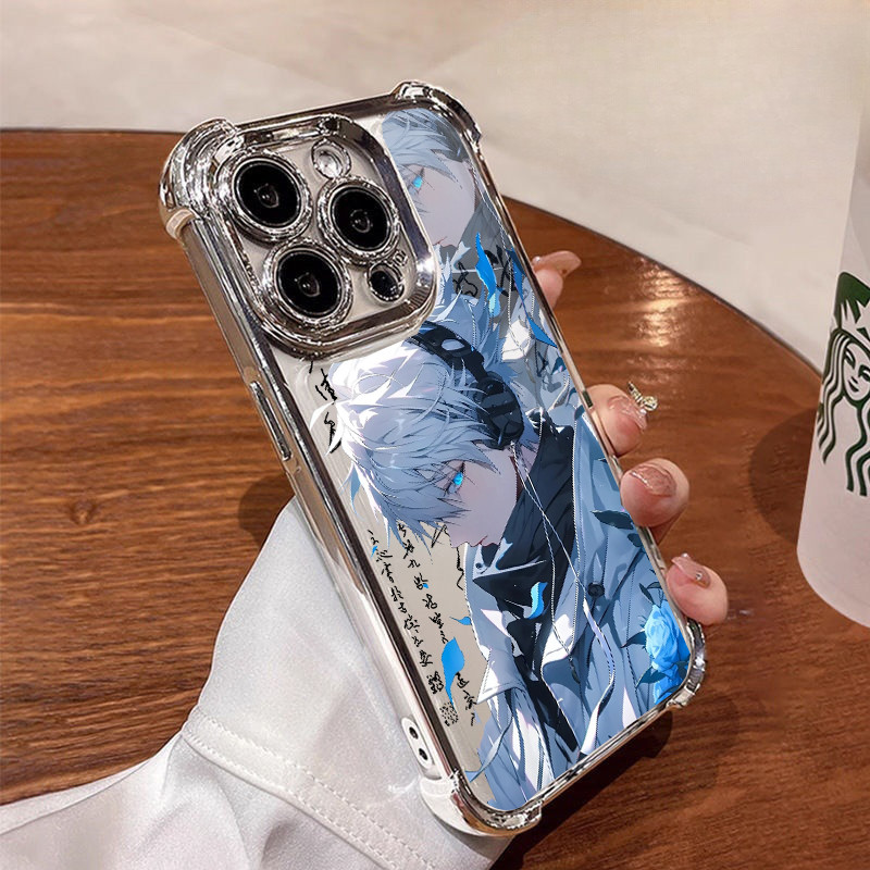 Anime Jujutsu Kaisen Geto Suguru Gojo Satoru Vỏ Điện Thoại Cho Iphone 7 8 6 6S Plus SE 2022 X XS Max XR 11 12 13 14 Pro Max 14 Plus Vỏ Điện Thoại Di Động Mạ Trong Suốt Mềm Chống Sốc