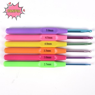 Pnpia 6 Cái / bộ al Tay Cầm Bằng Nhựa Móc Nhôm Móc Đan Boutique