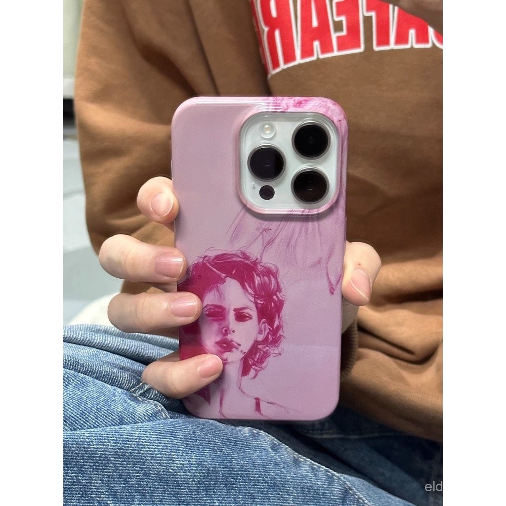 Ốp lưng Nữ Thần hút thuốc QYJS Ốp lưng điện thoại kiểu nửa bao bọc dùng cho IPhone 16 ProMax 15 14 13 12 PRO 11 7 8 plus 14 15 16 PLUS X X X X X X X X X X X X SE Vỏ bảo vệ mặt sáng chống rơi zqbox