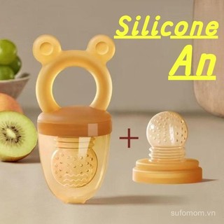 [SUFO] Túi silicon đựng trái cây cho bé cắn, ăn trái cây dễ dàng, không BPA