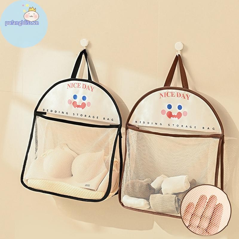 Pufangbliss Túi Bảo Quản Treo Tường Túi Lưới Thoáng Khí Tất Túi Bảo Quản Tủ Quần Áo Người Tổ Chức Túi Bảo Quản Búp Bê VN