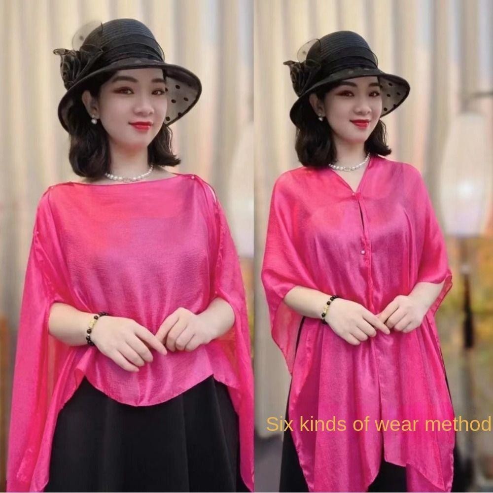 Khăn choàng nữ MERIGGIARE, Áo voan dạ hội màu trơn, Khăn quàng cổ thời trang dài thời trang nữ bé gái