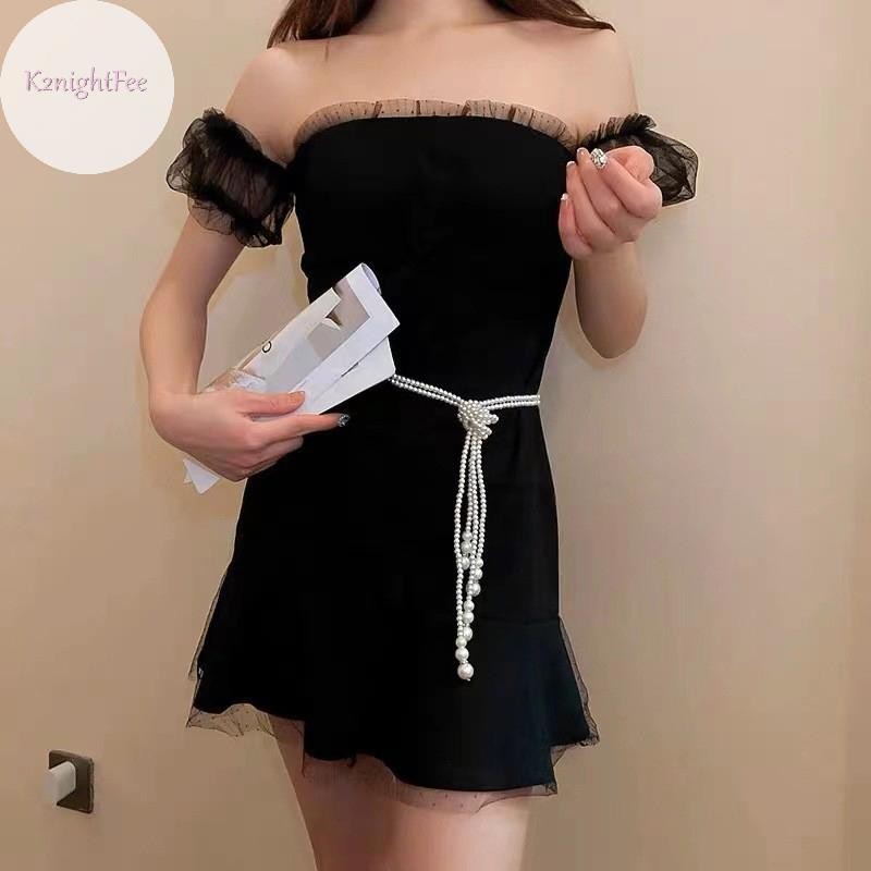 K2nightfee Thanh Lịch Hai Lớp Mô Phỏng Ngọc Trai Áo Len Vòng Cổ Nữ Cổ Dài Dây Chuyền Vòng Cổ VN