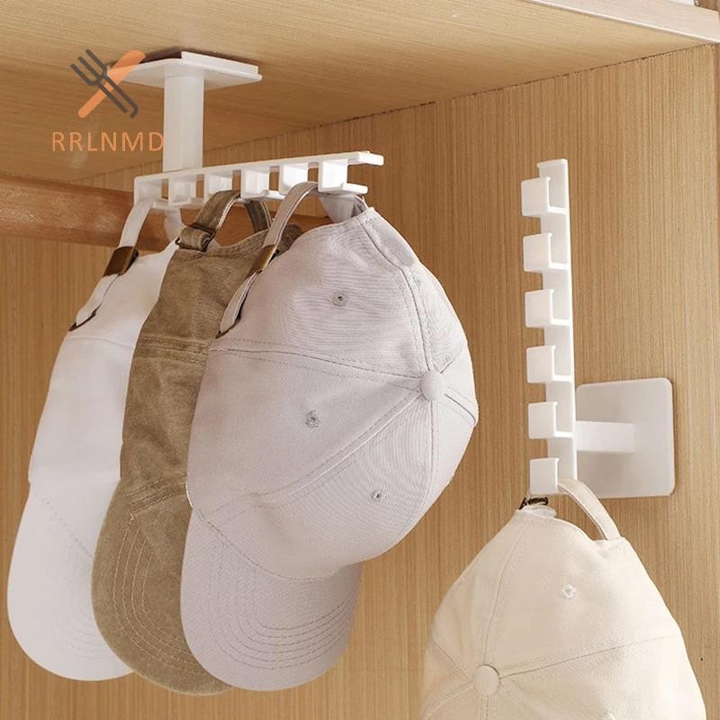 RRLNMD 6 Móc Mũ Giá Đỡ Mũ Móc Treo Hình Chữ L Bóng Chày Giá Để Đồ al Treo Tường Mũ Thắt Lưng Tổ Chức Móc MỚI