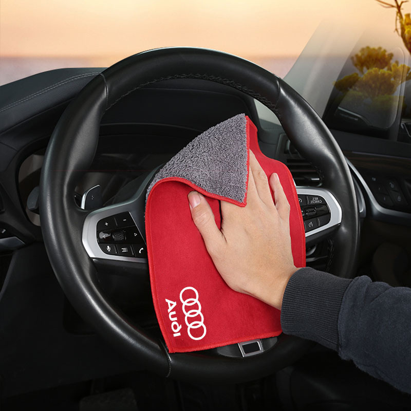 Khăn siêu thấm ô tô Làm dày Microfiber Da lộn Vải ô tô Ô tô Xe máy Vệ sinh Chăm sóc Đồ dùng cho Audi