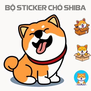 50 sticker CHÓ SHIBA dùng để trang trí điện thoại di động - ván trượt - vali - laptop